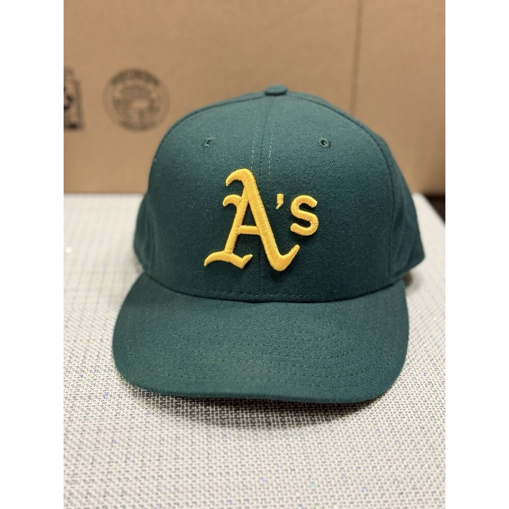 Oakland A’s Athletics MLB New Era 59fifty ROAD Hat Cap 7 1/4 On Field Fitted